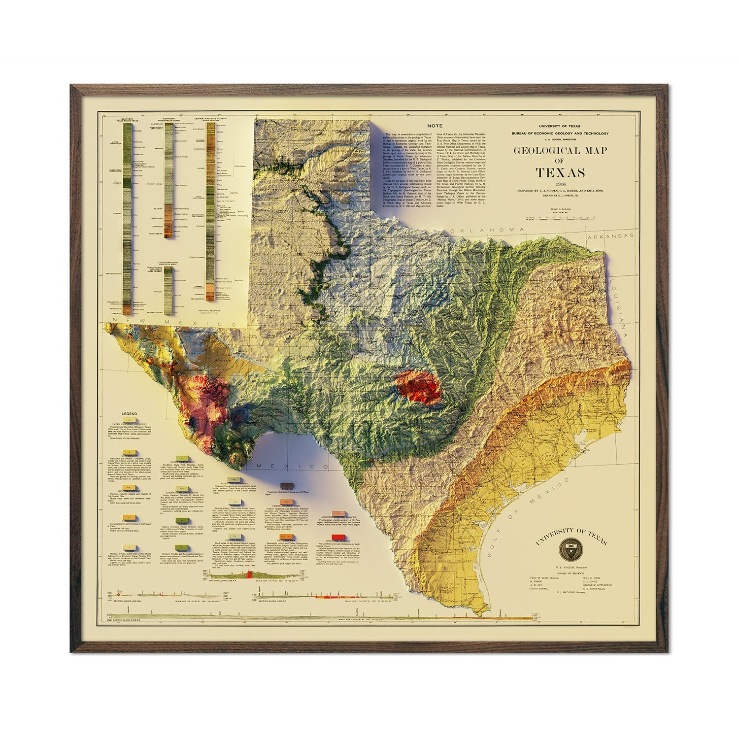 vintage relief maps
