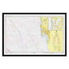 San Diego Bay Approaches Nautical Chart 1979 - Muir Way - Vintage Map