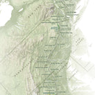 Appalachian Trail Shaded Relief Map - Muir Way - Natural Atlas