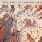 Adirondack Trails 1974 Shaded Relief Map - Muir Way - Vintage Relief