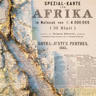 Africa 1885 Shaded Relief Map - Muir Way - Vintage Relief