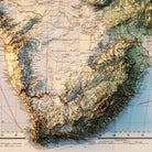 Africa 1885 Shaded Relief Map - Muir Way - Vintage Relief