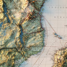 Africa 1885 Shaded Relief Map - Muir Way - Vintage Relief