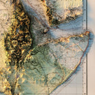 Africa 1885 Shaded Relief Map - Muir Way - Vintage Relief