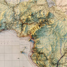 Africa 1885 Shaded Relief Map - Muir Way - Vintage Relief