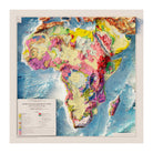Africa Geological 1958 Shaded Relief Map - Muir Way - Vintage Relief