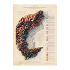 Alpi Occidentali 1908 Shaded Relief Map - Muir Way - Vintage Relief