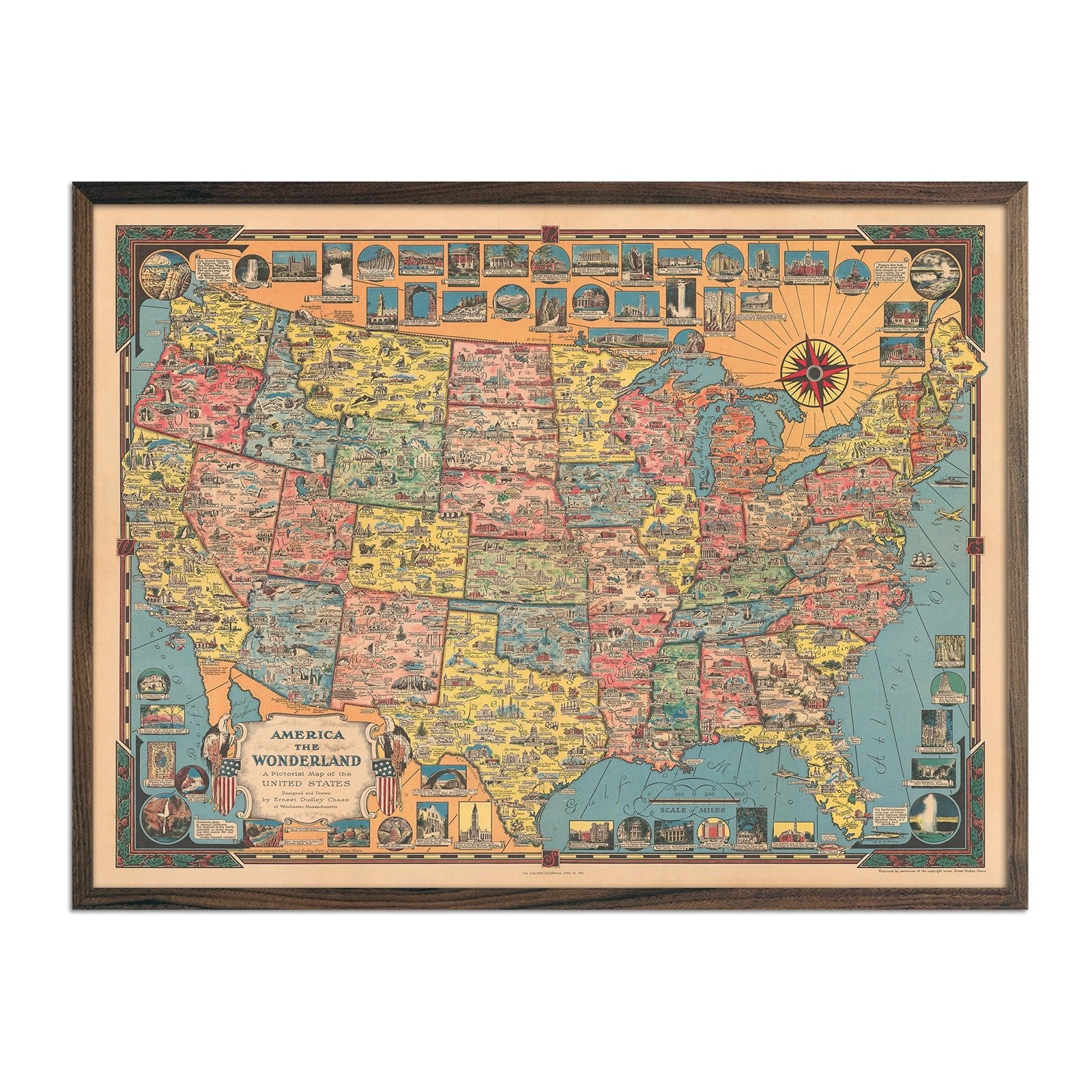 America the Wonderland - Muir Way - Vintage Map