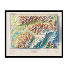 Anchorage, Alaska 1979 Shaded Relief Map - Muir Way - Vintage Relief