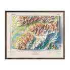 Anchorage, Alaska 1979 Shaded Relief Map - Muir Way - Vintage Relief