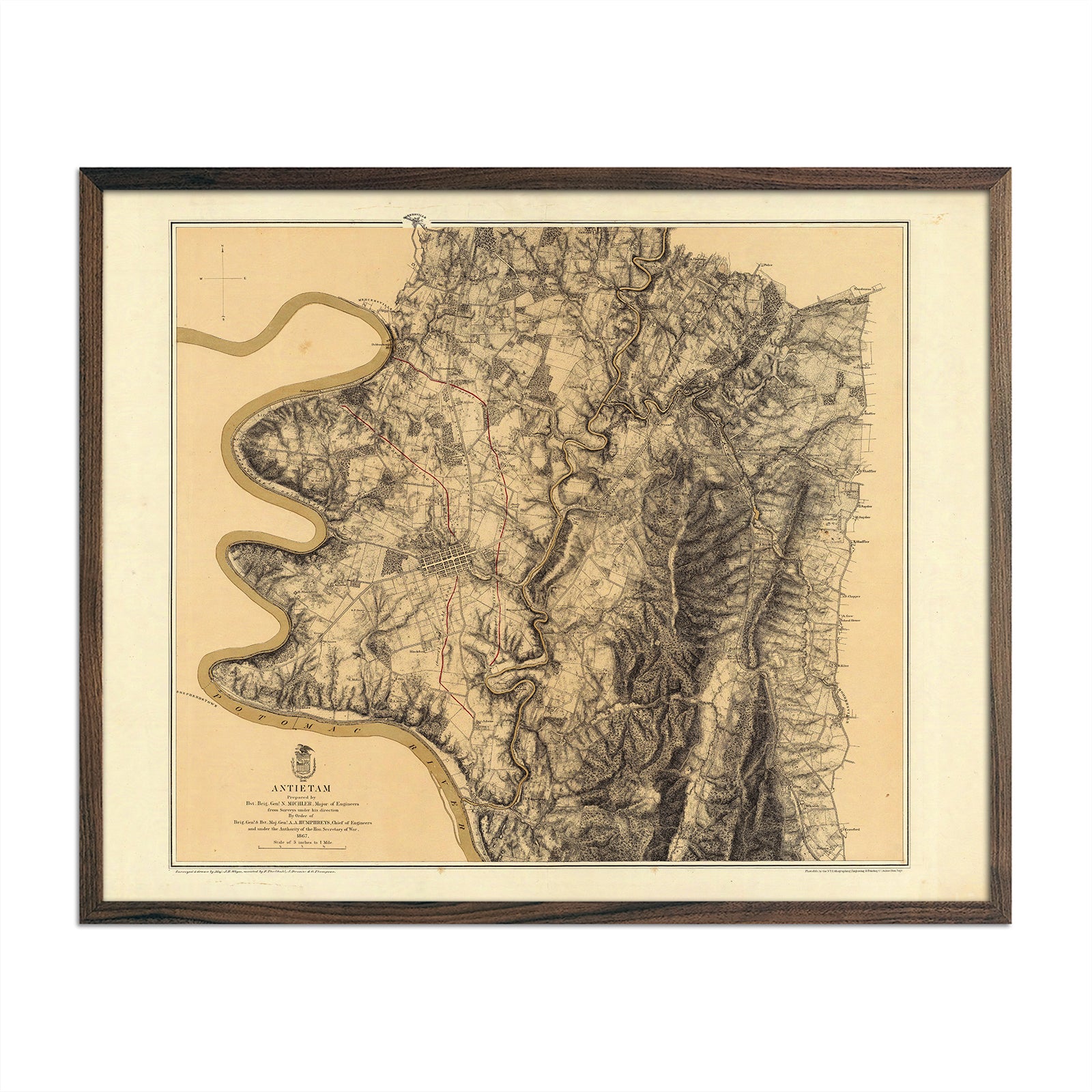 Antietam - Muir Way - Vintage Map