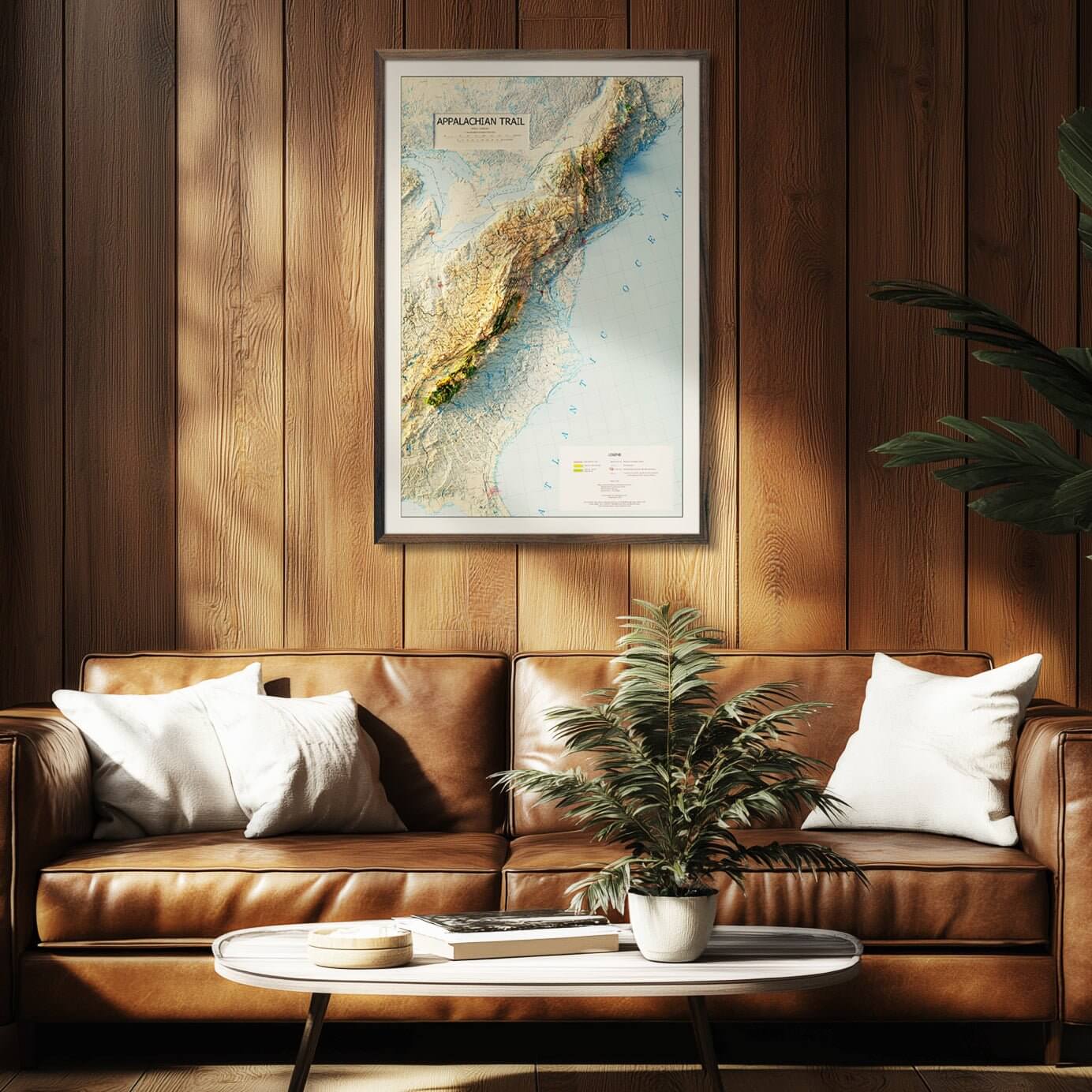 Appalachian Trail 1981 Shaded Relief Map - Muir Way - Vintage Relief