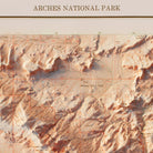 Arches National Park 1974 Shaded Relief Map - Muir Way - Vintage Relief