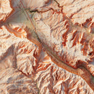 Arches National Park 1974 Shaded Relief Map - Muir Way - Vintage Relief