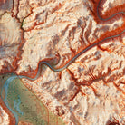 Arches National Park 1974 Shaded Relief Map - Muir Way - Vintage Relief