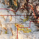 Arizona 1903 Shaded Relief Map - Muir Way - Vintage Relief