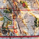 Arizona 1903 Shaded Relief Map - Muir Way - Vintage Relief