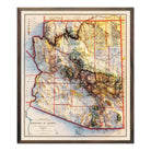 Arizona 1903 Shaded Relief Map - Muir Way - Vintage Relief