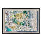 Arizona and New Mexico 1970 Shaded Relief Map - Muir Way - Vintage Relief