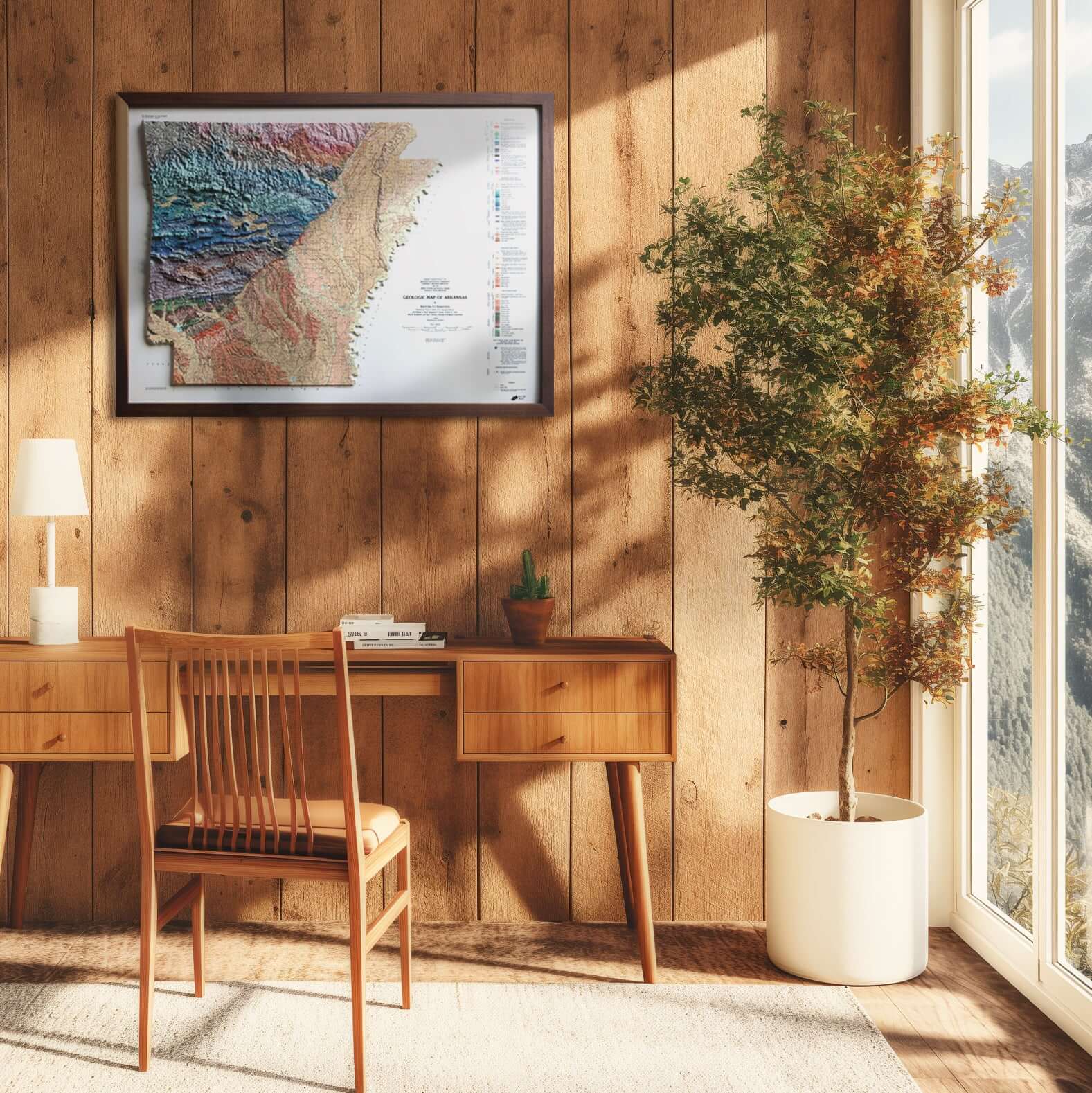 Arkansas 1993 3D Raised Relief Map - Muir Way - 3D