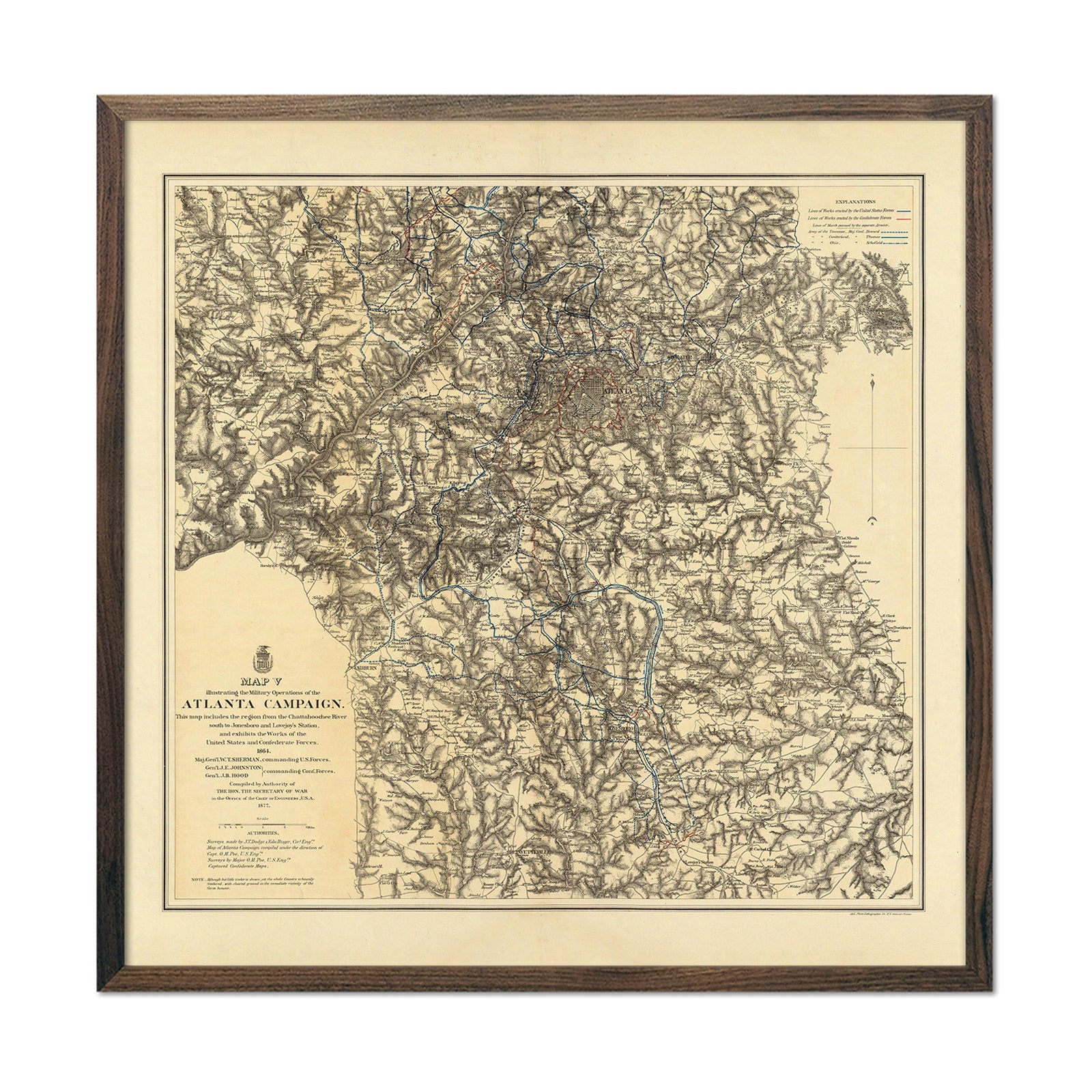 Atlanta Campaign Map 5 - Muir Way - Vintage Map