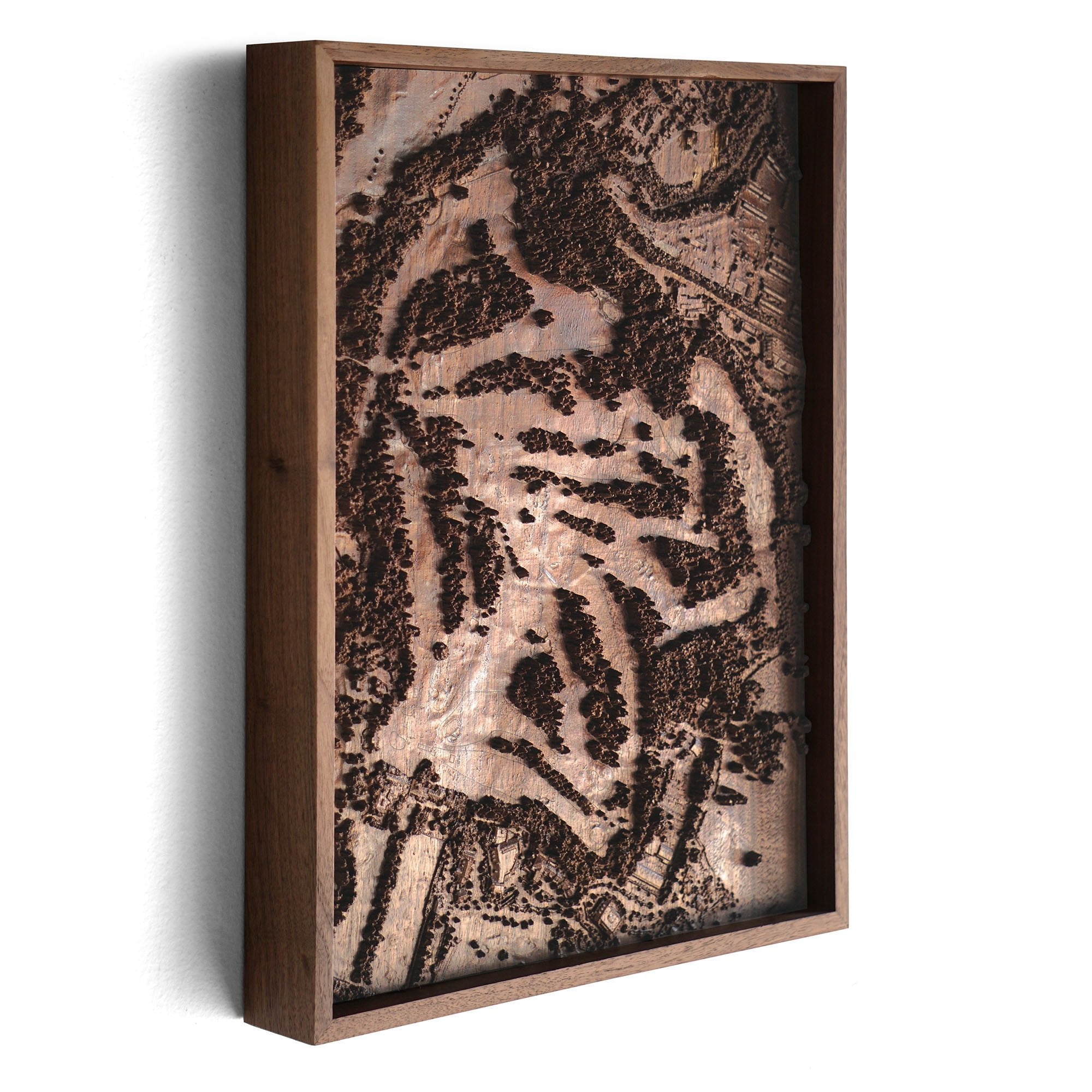 Augusta National, Georgia – 3D Wood - Carved Map - Muir Way - Custom