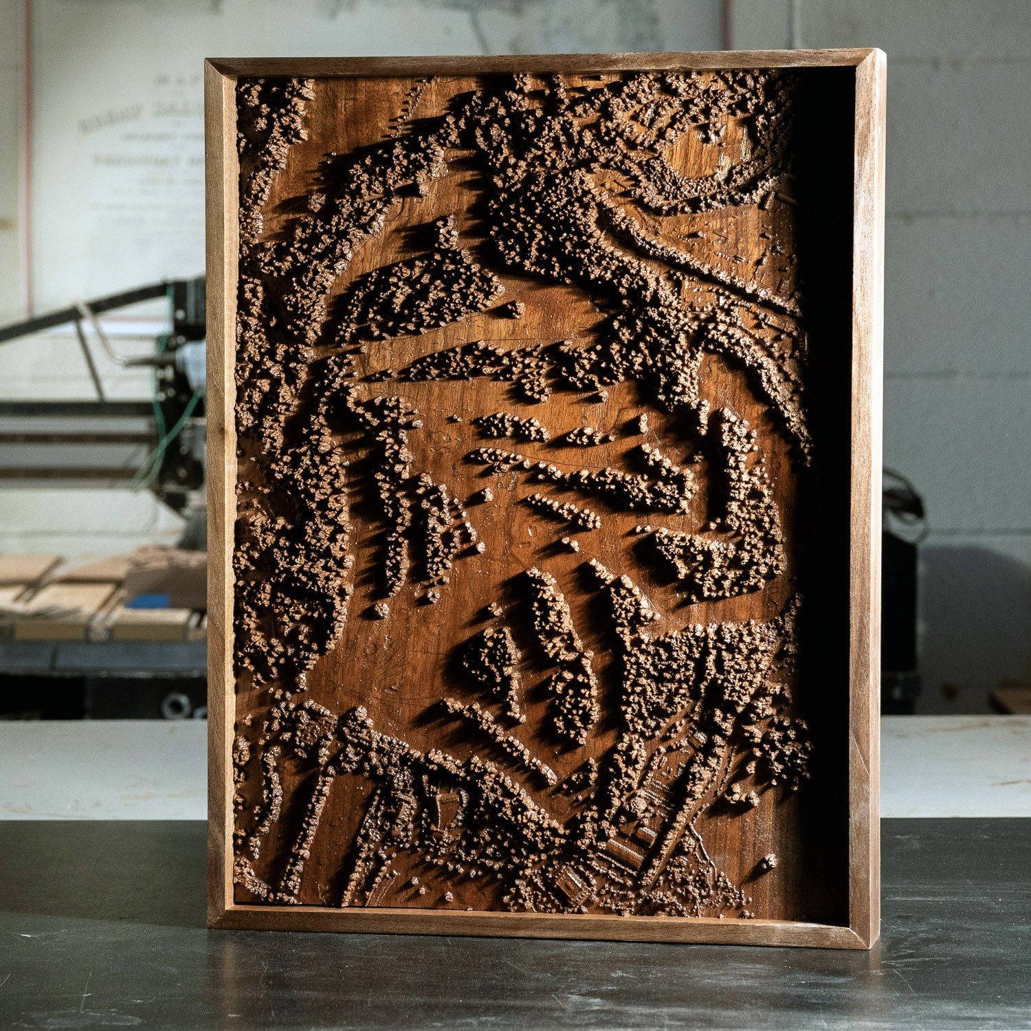 Augusta National, Georgia – 3D Wood - Carved Map - Muir Way - Custom