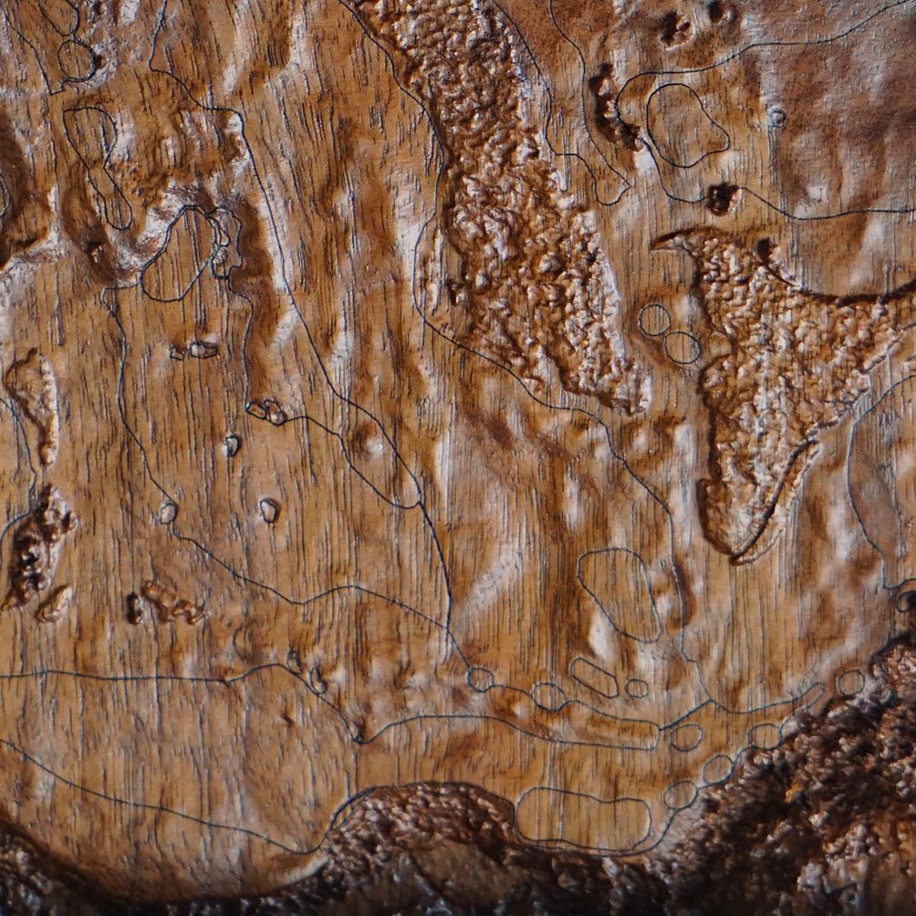 Bandon Dunes, Oregon – 3D Wood - Carved Map - Muir Way - Custom