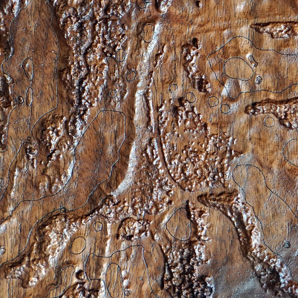 Bandon Dunes, Oregon – 3D Wood - Carved Map - Muir Way - Custom