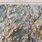 Bangor, Maine 1960 Shaded Relief Map - Muir Way - Vintage Relief