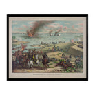 Battle between the Monitor and Merrimac - Muir Way - Vintage Map
