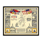 Battlefield of Gettysburg - Muir Way - Vintage Map