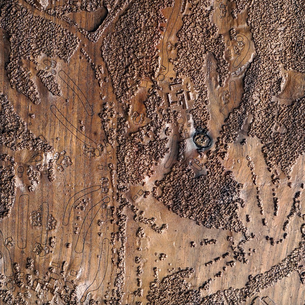 Bethpage Black, NY – 3D Wood - Carved Map - Muir Way - Custom