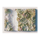 Big Sky, Montana 1989 Shaded Relief Map - Muir Way - Vintage Relief