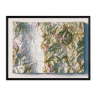 Big Sky, Montana 1989 Shaded Relief Map - Muir Way - Vintage Relief