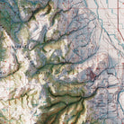 Big Sky, Montana 1989 Shaded Relief Map - Muir Way - Vintage Relief