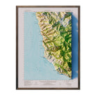 Big Sur 1956 Shaded Relief Map - Muir Way - Vintage Relief