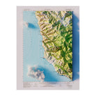 Big Sur 1956 Shaded Relief Map - Muir Way - Vintage Relief