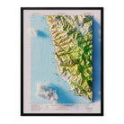 Big Sur 1956 Shaded Relief Map - Muir Way - Vintage Relief