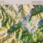 Big Sur 1956 Shaded Relief Map - Muir Way - Vintage Relief