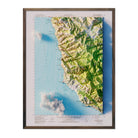 Big Sur 1956 Shaded Relief Map - Muir Way - Vintage Relief