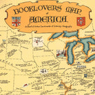 Booklovers Map of America - Muir Way - Vintage Map
