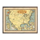Booklovers Map of America - Muir Way - Vintage Map