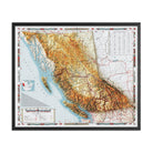 British Columbia 1948 Shaded Relief Map - Muir Way - Vintage Relief