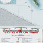 British Columbia 1948 Shaded Relief Map - Muir Way - Vintage Relief