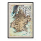 Brooklyn, NY 1895 Shaded Relief Map - Muir Way - Vintage Relief