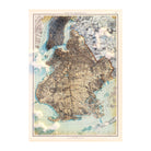 Brooklyn, NY 1895 Shaded Relief Map - Muir Way - Vintage Relief