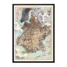 Brooklyn, NY 1895 Shaded Relief Map - Muir Way - Vintage Relief