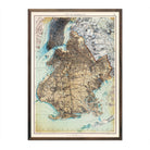 Brooklyn, NY 1895 Shaded Relief Map - Muir Way - Vintage Relief