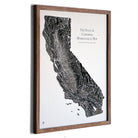 California Hydrological - 3D Raised Relief Map - Muir Way - 3D
